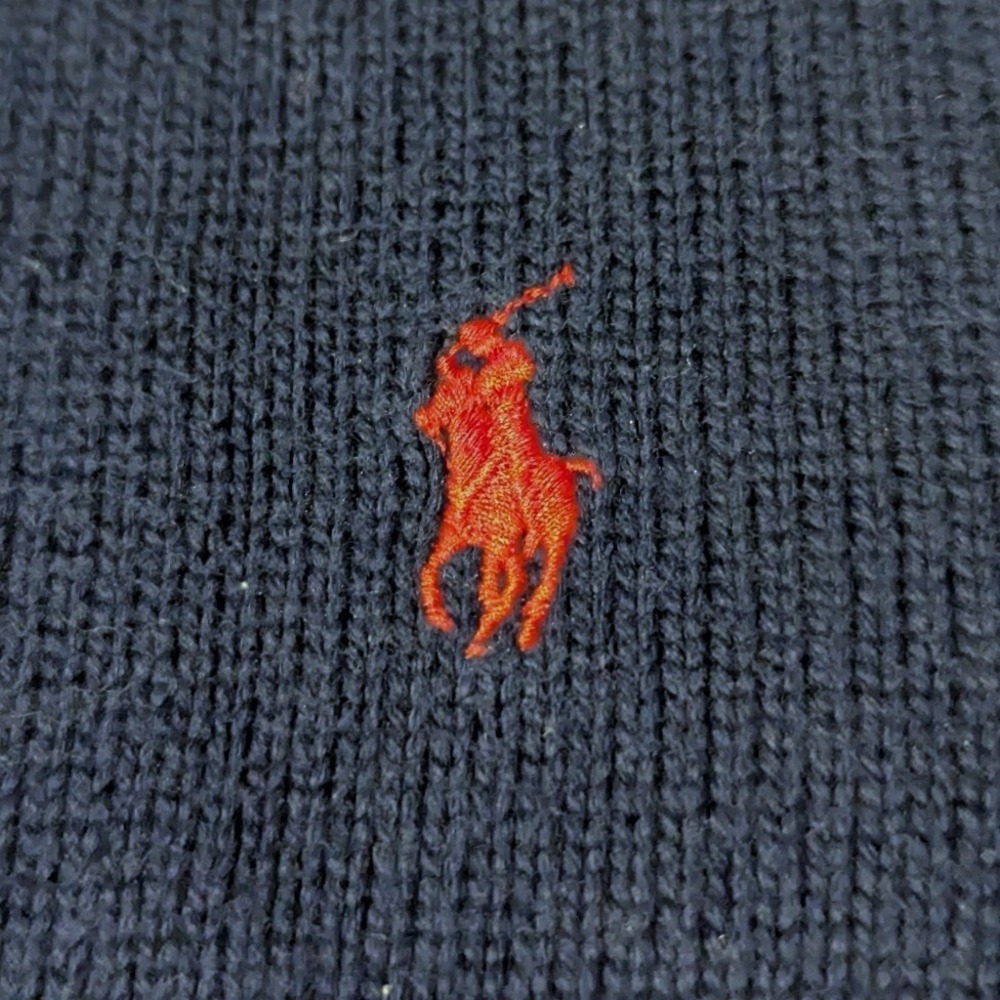 Polo Ralph Lauren Men S Textured Cotton‎ Crew Neck Sweater Long Sleeve Navy Blue - Picture 5 of 12